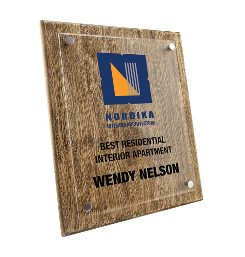 10.5" x 13" Barnwood Floating Acrylic Plaque
