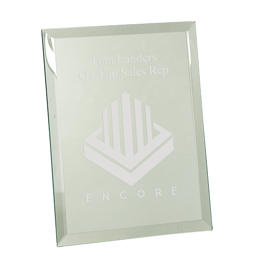 8" x 10" Clear Glass Mirror Plaque